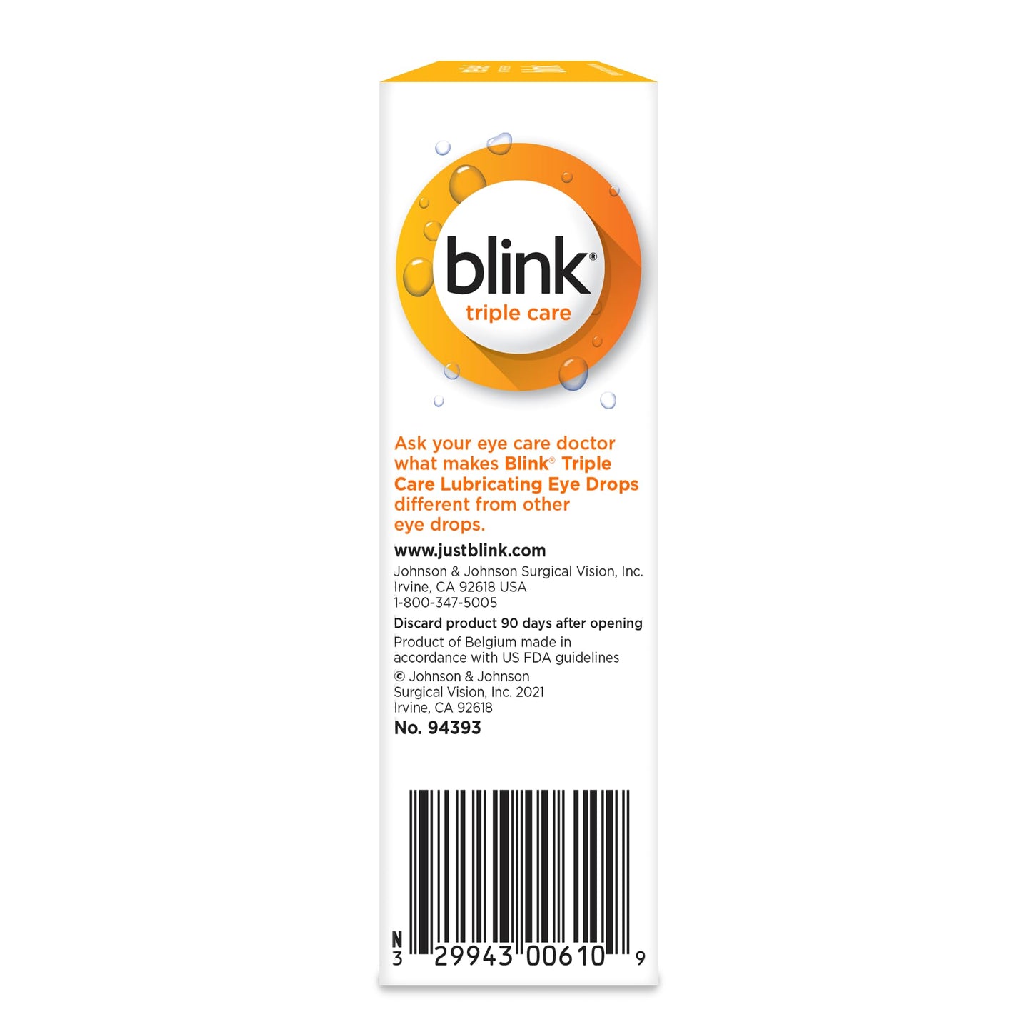 Blink® Triple Care Lubricating Eye Drops 0.34 fl oz (10 mL