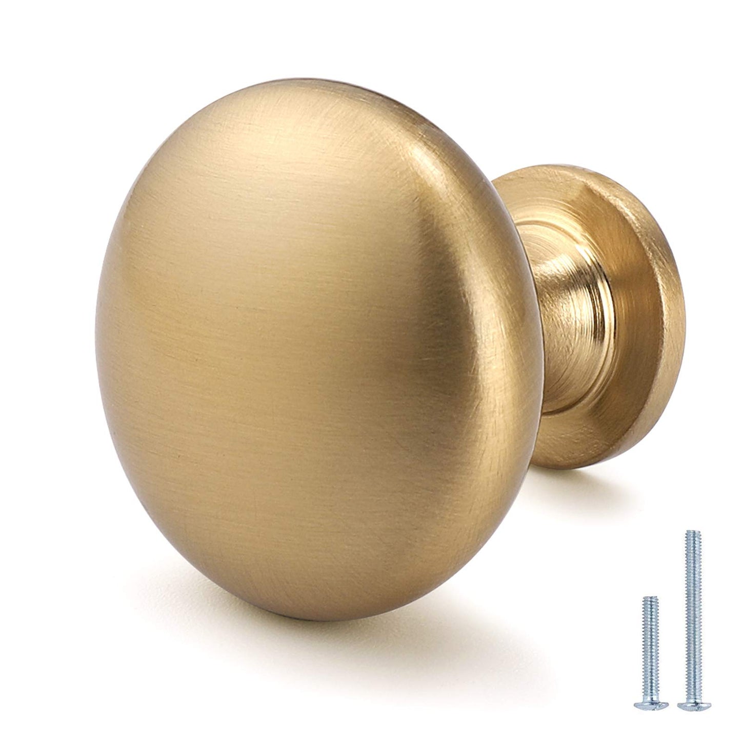 10 Pack-Kitchen Cabinet Knob Gold,Antique Brass Drawer Knob,Champagne Bronze Cabinet Knobs,1-1/5 Diameter