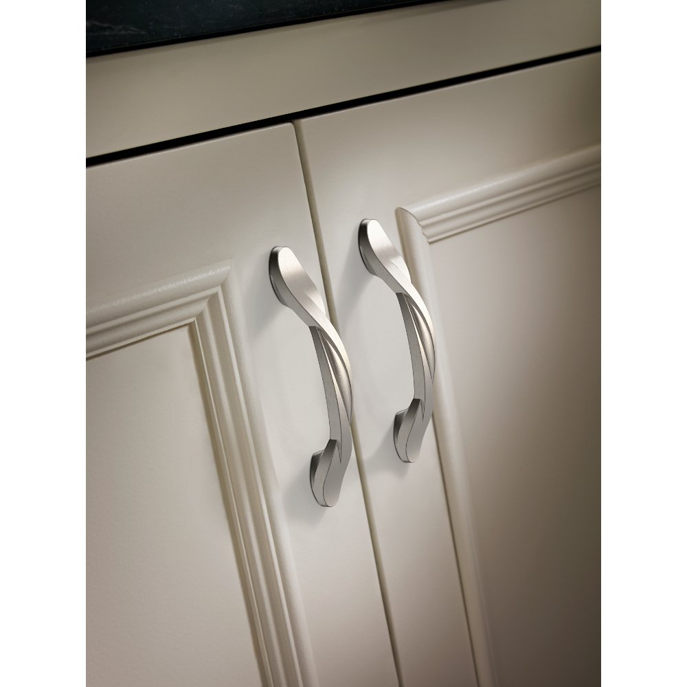 Franklin Brass Curved Cabinet Pull, Nickel, 3 Inch Drawer Handle, 10 Pack, P35518K-SN-B