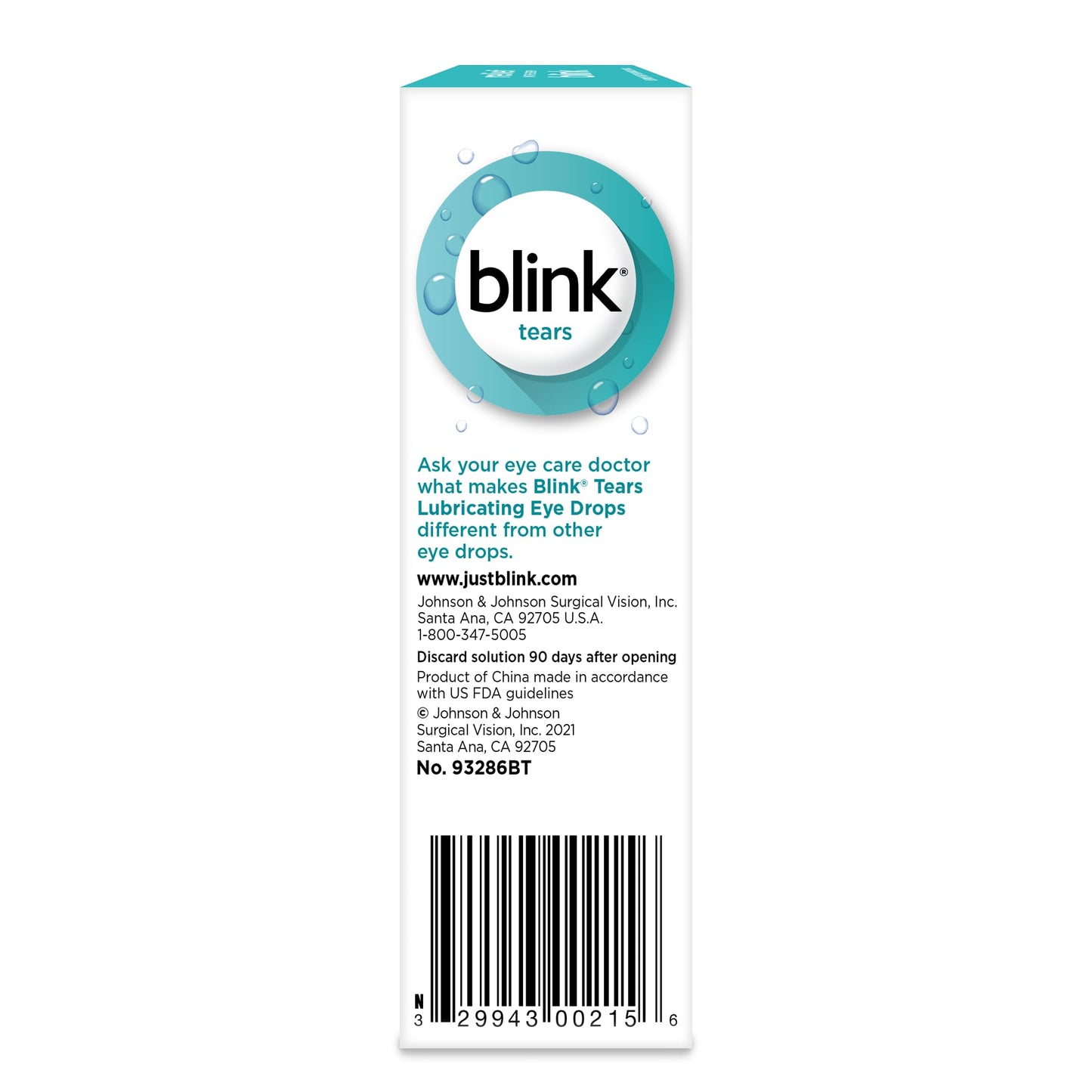 Blink Tears Lubricating Mild-Moderate Dry Eye Drops, 0.5 Fluid Ounce