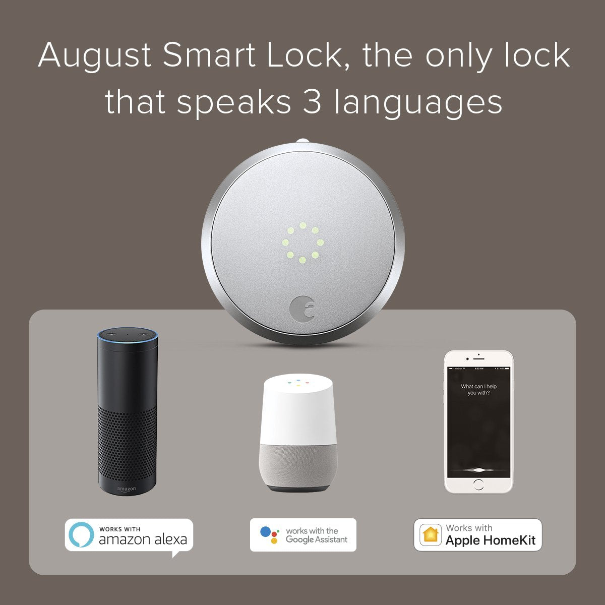 August Home Connect Wi-Fi Bridge, Remote Access, Alexa Integration for Your August Smart Lock, white