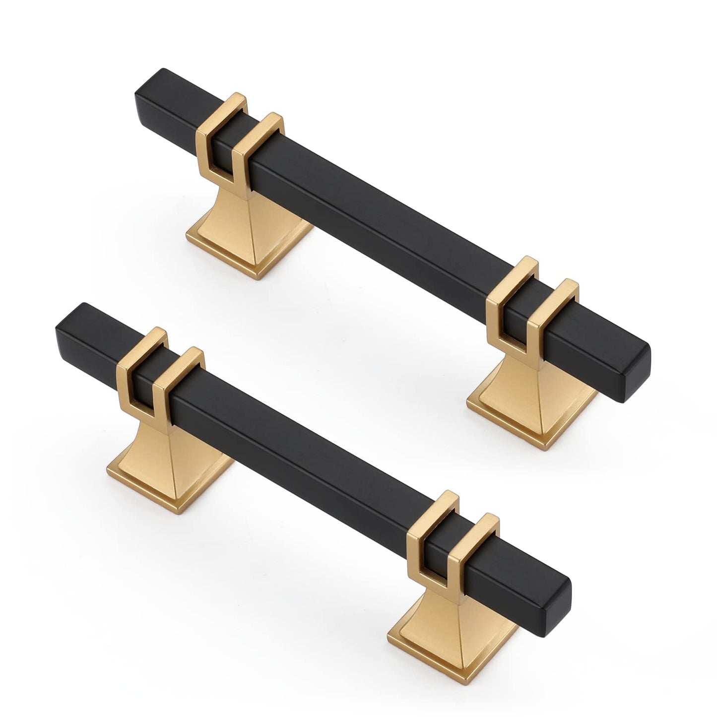 Lepatape 25 Pack 3 inch Black and Gold Cabinet Pulls Black and Gold Cabinet Handles - Kitchen Cabinet Handles Black Drawer Pulls Zinc Alloy Kitchen Cabinet Hardware