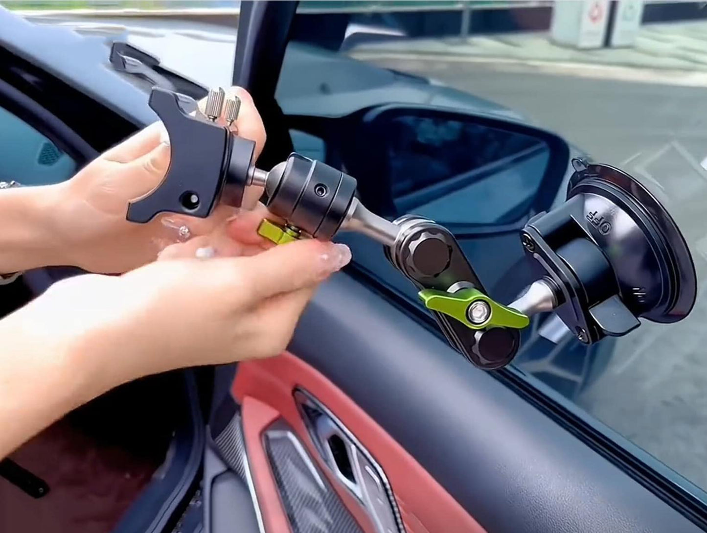 Universal Ball Head Arm for Phone Suction Cup Phone Holder 360° Rotating Car Phone Holder Mount for Car Dashboard Windshield Vehicle Sunroof Compatible with iPhone & Samsung and Other Mobile Phones