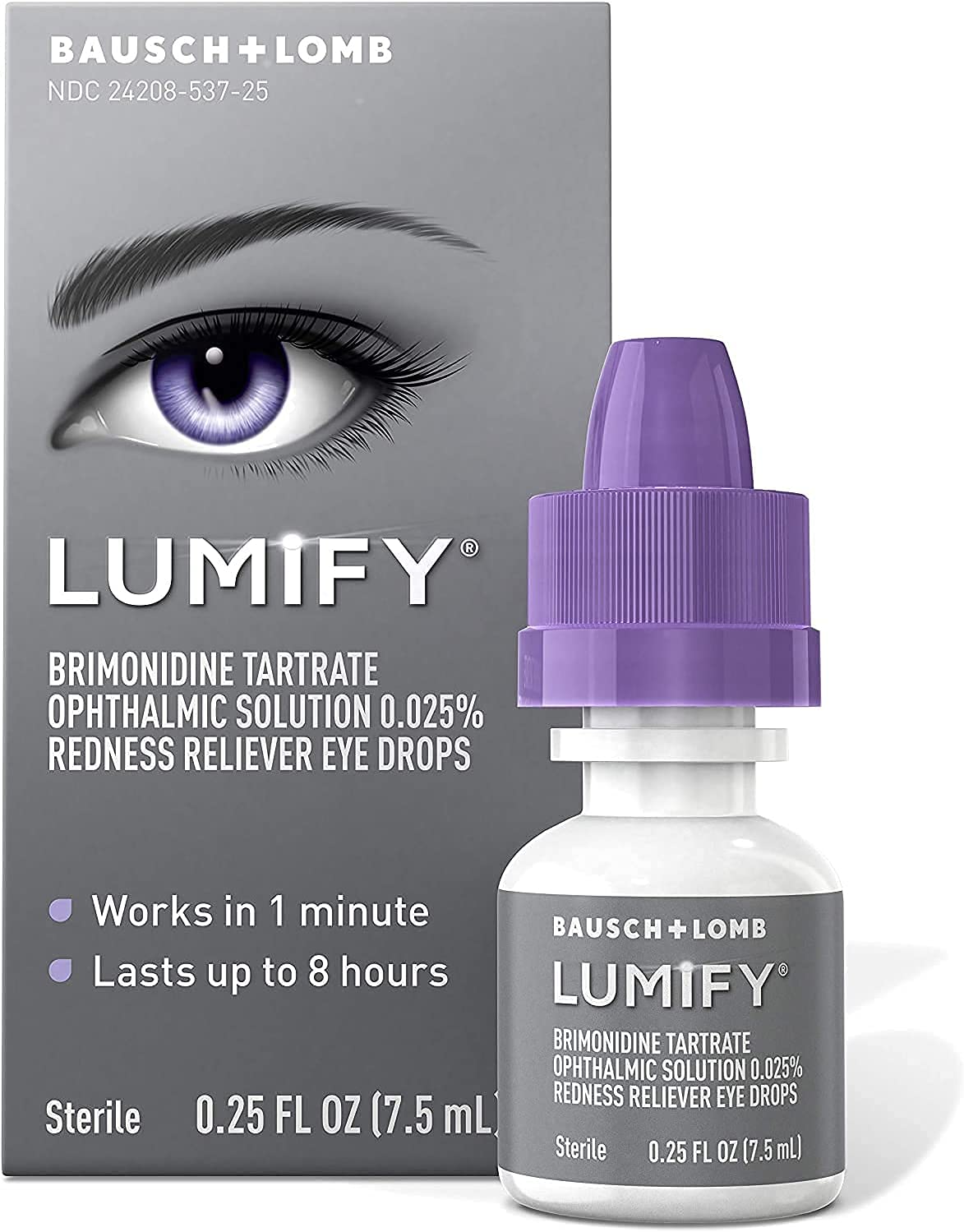 LUMIFY Redness Reliever Eye Drops 0.08 Fl Oz (2.5mL) 2-Pack