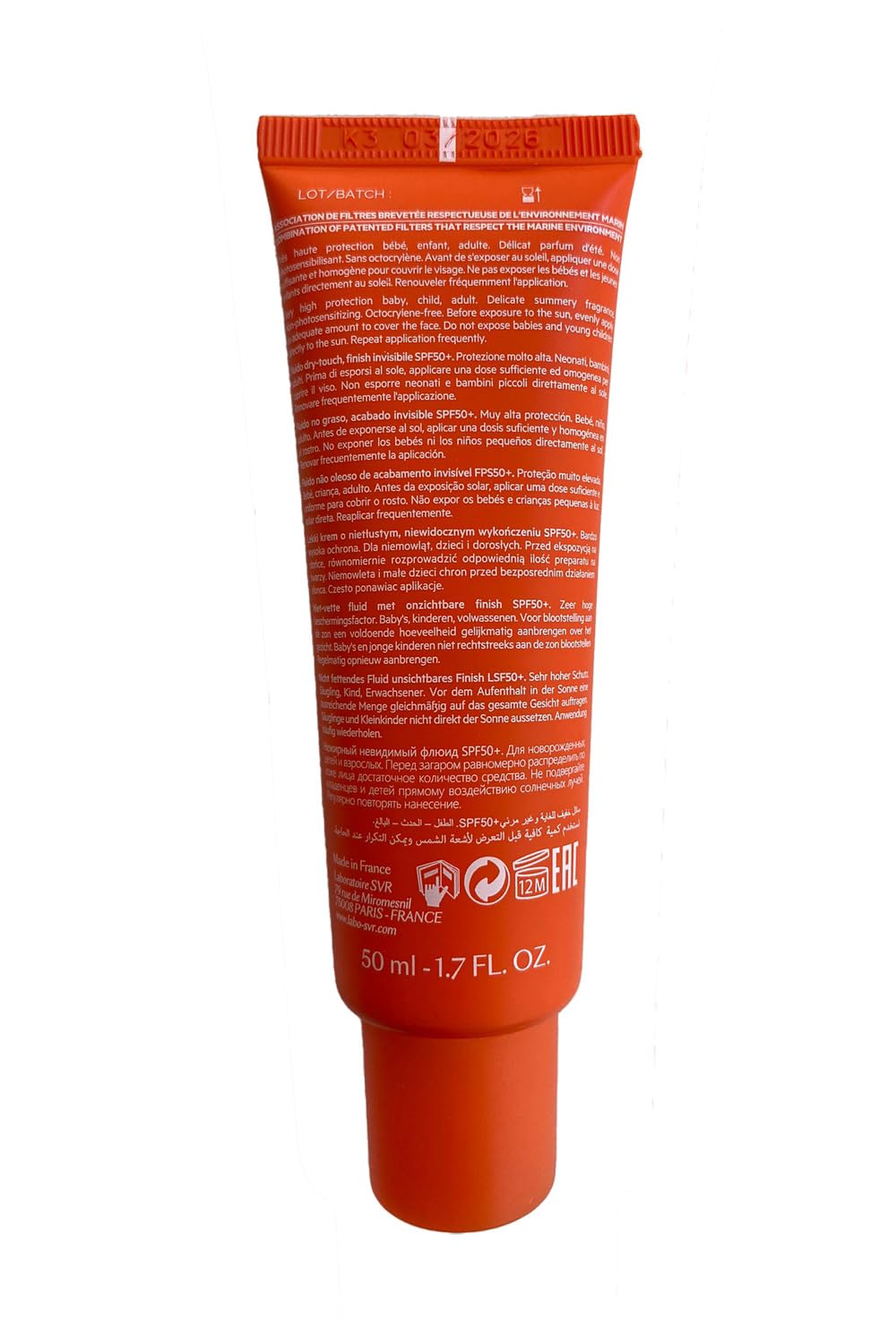 SVR Laboratoires SUN SECURE BLUR SPF 50+ Optical Blur Mousse Cream 50ml. NEW Skin Beauty Gift