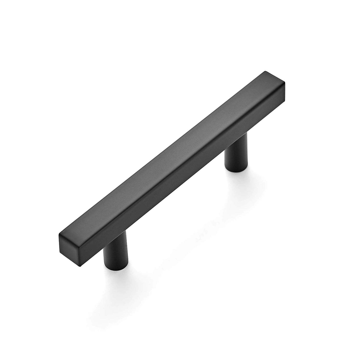 Ravinte 1 Pack 5 inch Square Cabinet Pulls Matte Black Stainless Steel Kitchen Drawer Pulls Cabinet Handles 5”Length, 3” Hole Center