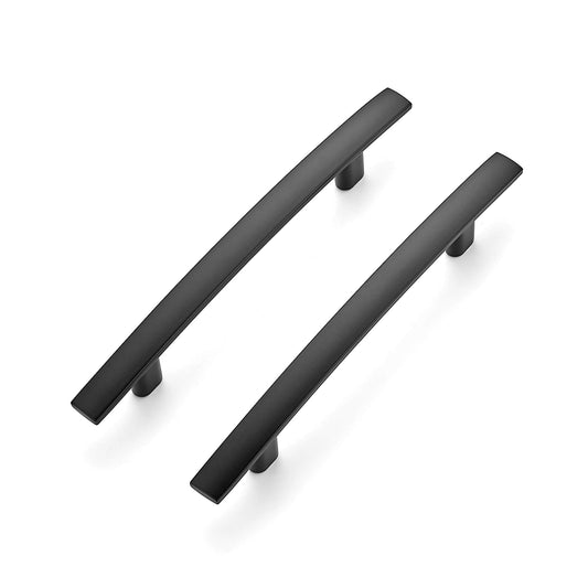 Ravinte 30 Pack | 6'' Curved Cabinet Pulls Matte Black Kitchen Drawer Pulls Arch Cabinet Handles 6”Length, 3.75” Hole Center