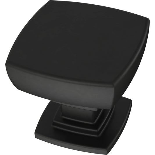 Franklin Brass Parow Cabinet Knob, Matte Black , 1-1/8" (29mm) Drawer 5 Pack, P29542Z-FBA-B