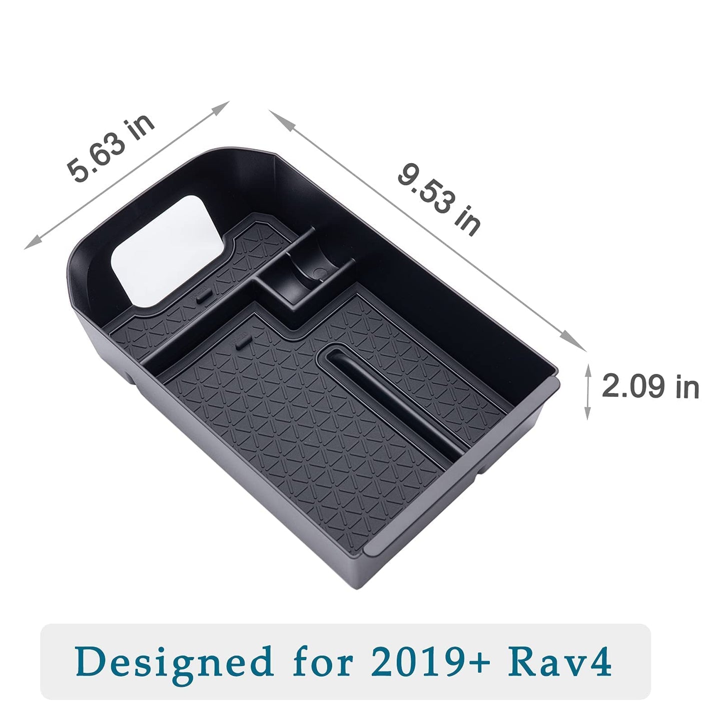 JDMCAR Center Console Tray Organizer Compatible with Toyota RAV4 Accessories 2023 2022 2021 2020 2019 and 2021-2023 RAV4 Prime, Armrest Insert Container ABS Material Secondary Storage Box