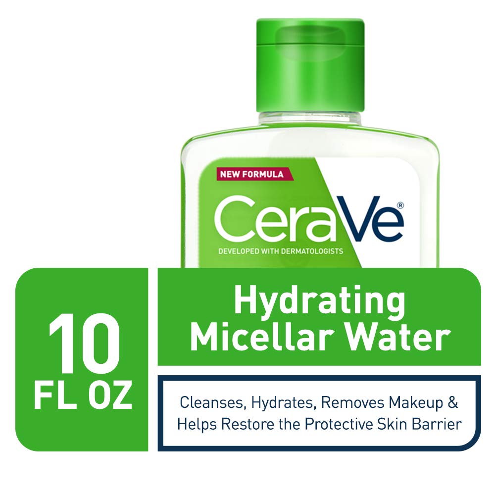 CeraVe Micellar Water | New & Improved Formula | Hydrating Facial Cleanser & Eye Makeup Remover | Fragrance Free & Non-Irritating | 10 Fl. Oz