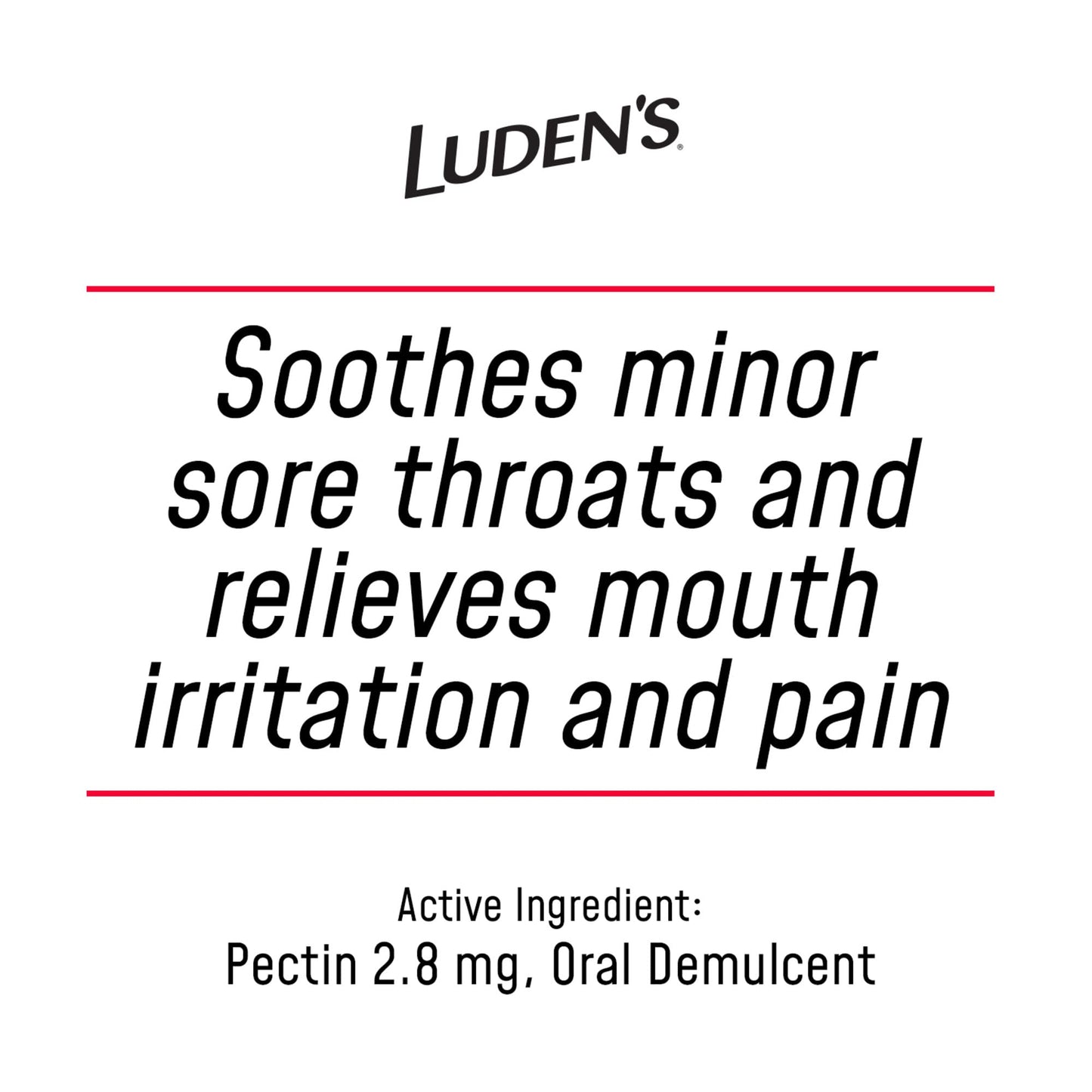 Luden's Sugar Free Wild Cherry Throat Drops, Sore Throat Relief, 75 Count