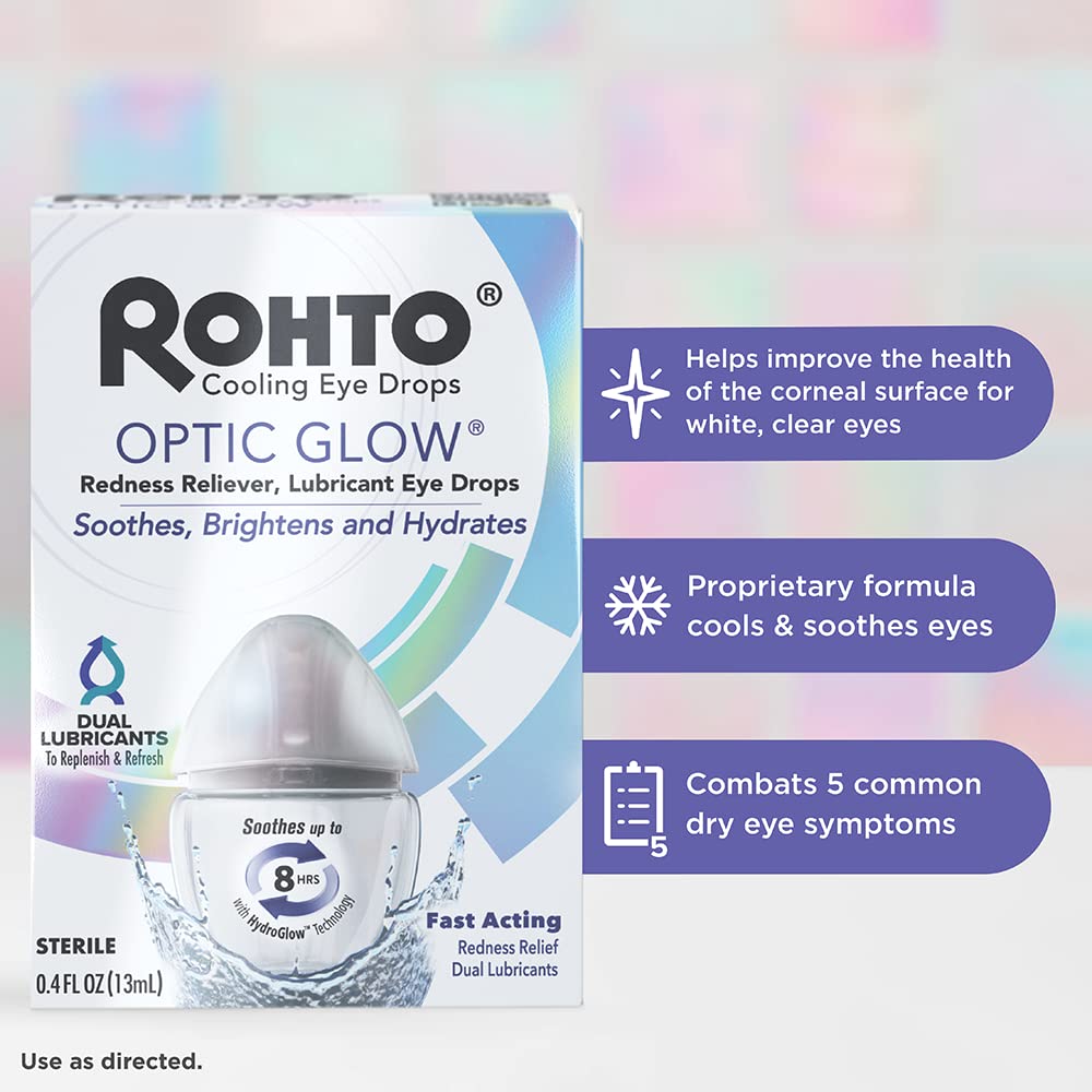 Rohto® Optic Glow® Redness Reliever Lubricant Eye Drops