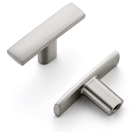 Ravinte 30 Pack Cabinet Handles Brushed Nickel Cabinet Pulls Kitchen Cabinet Handles,Curved Drawer Pulls in 1-3/4 Inch Length with Single Hole Arch Kitchen Cabinet Hardware