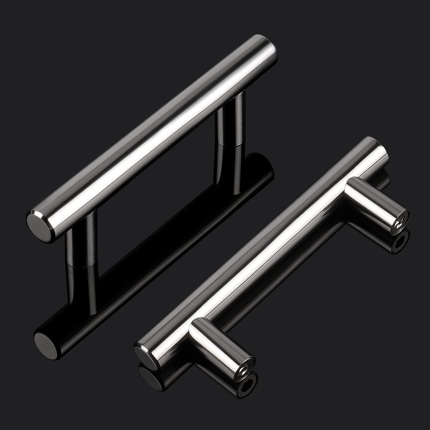 Probrico (15 Pack) Cabinet Handles 3 Inch Polished Chrome Cabinet Pulls 5 Inch Length Drawer Pulls Stainless Steel Kitchen Cabinet Hardware Chrome Modern Drawer Pulls