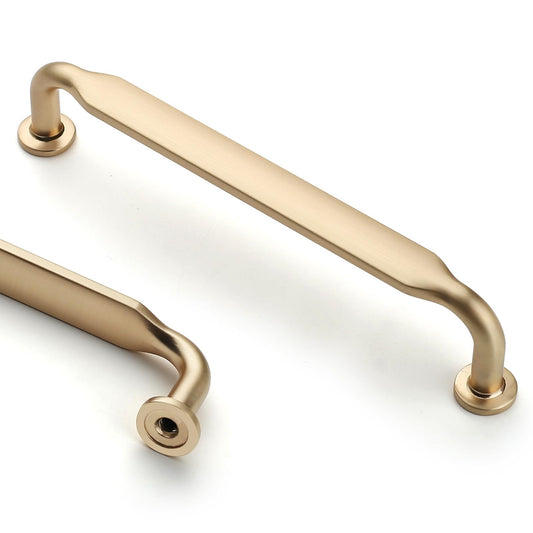 Asidrama 10 Pack 5 Inch(128mm) Brushed Brass Kitchen Cabinet Handles, Cabinet Pulls Kitchen Cabinet Hardware for Cupboard Drawer Handles Dresser Pulls