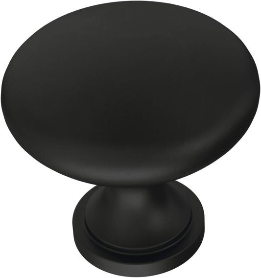 Franklin Brass Garrett Cabinet Knob, Matte Black, 1.19" x 1.14" Drawer 10 Pack, P42354Z-FB-B