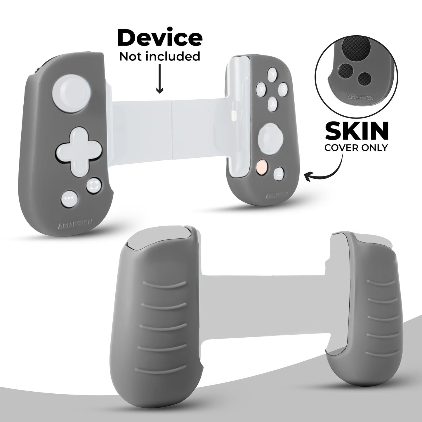 Silicone Sleeve Case Skin Cover for Backbone Controller - Ergonomic Sleeve Slip Shell for Enhanced Gaming Experience with Strong Hold [for iPhone Version ONLY] Thicker Grip