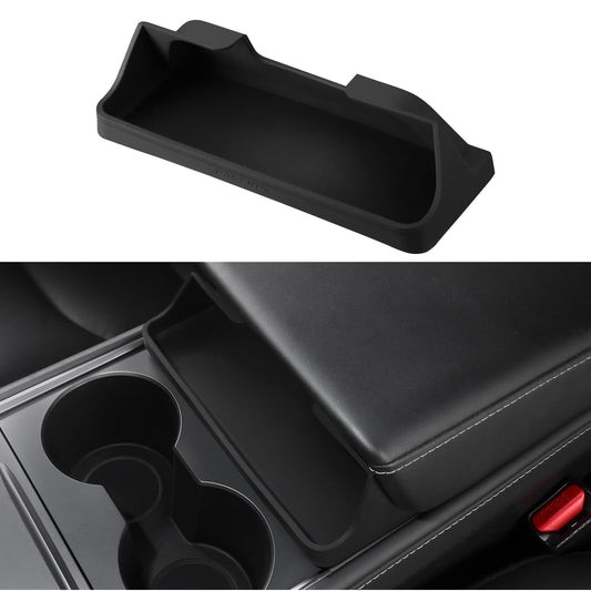 BASENOR Tesla Model 3 Model Y Center Console Sunglasses Holder Armrest Box Silicone Eyeglasses Storage Box Key Card Phone Holder 2021-2023 Accessories Internal Fit for Model 3 Y with Refresh Console