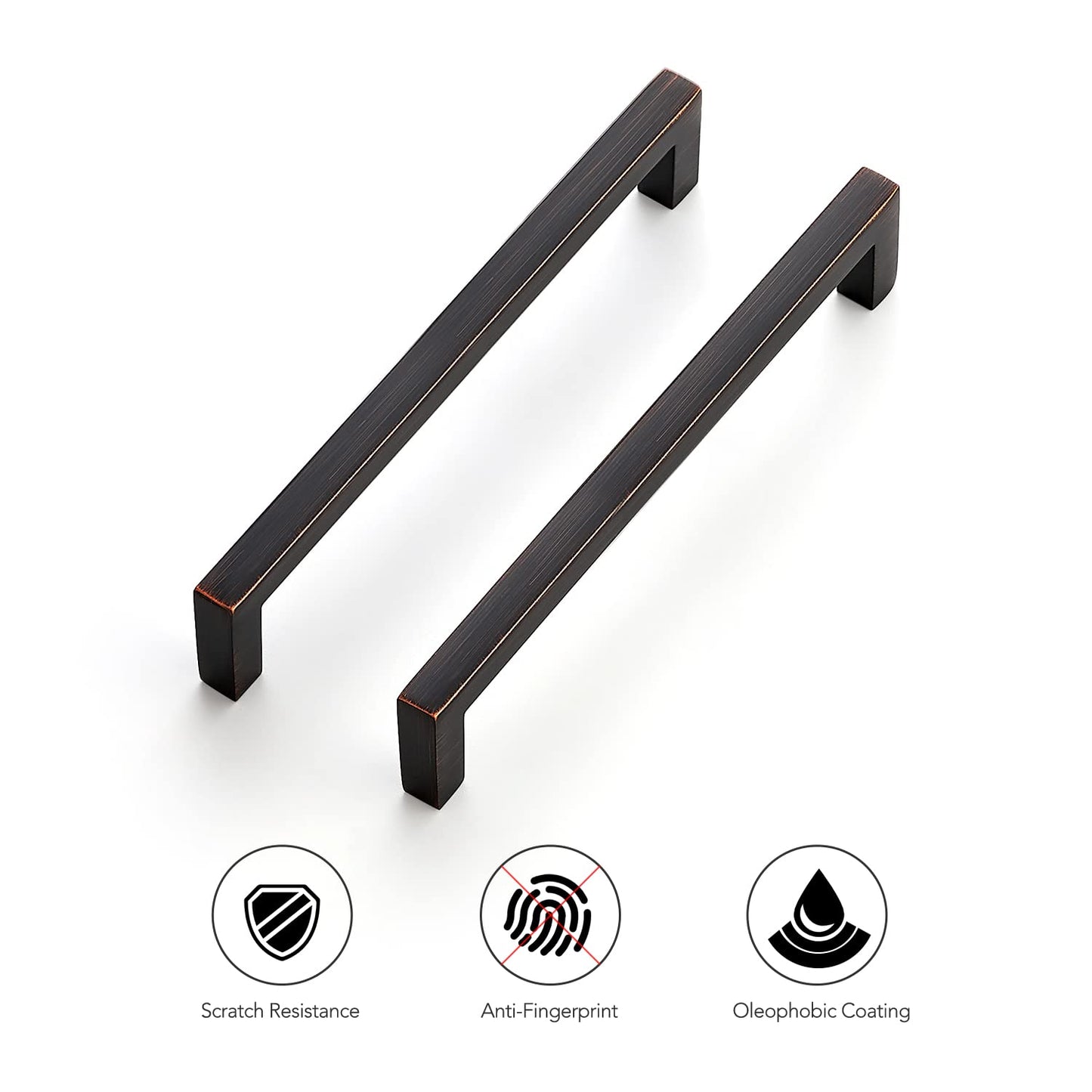 Ravinte 30 Pack Solid 5 Inch Center to Center Slim Square Bar Drawer Handles Kitchen Cabinet Handles Oil-Rubbed Bronze Drawer Pulls Kitchen Cabinet Hardware Kitchen Handles Cabinet Pulls