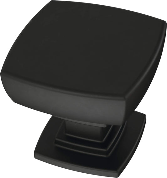 Franklin Brass Parow Cabinet Knob, Matte Black, 1-1/8" (29mm) Drawer 10 Pack, P29542Z-FB-B