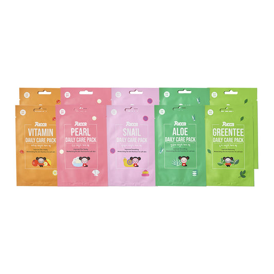 FACHOUETTE COSMETIC Pucca Face mask sheet, Facial Masks skin care of all 5 types Mask sheets Skin Care face K-beauty Korea (5count (pack of 2)