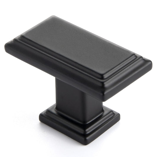 Ravinte Black Cabinet Knobs 20 Pack Knobs for Cabinets and Drawers Rectangular Kitchen Cabinet Knobs Drawer Pulls and Knobs Matte Black Closet Door Knobs