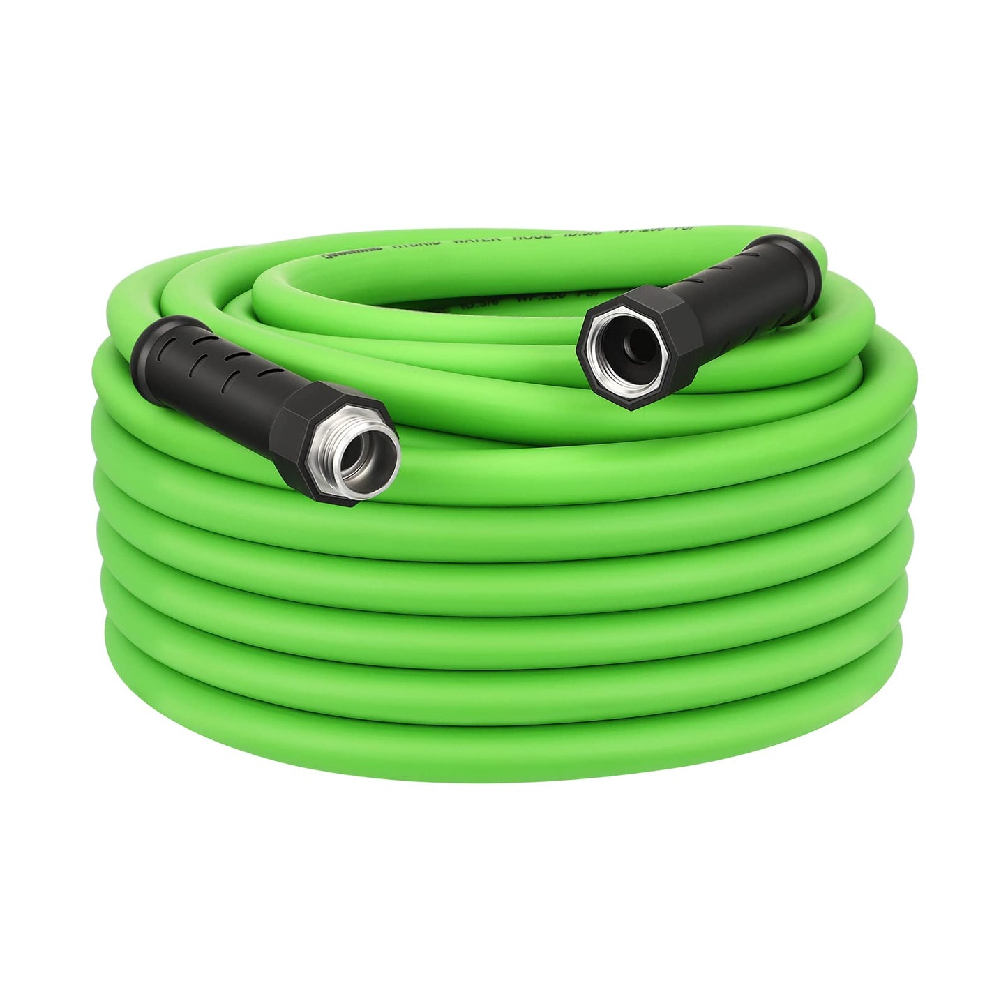 DEWENWILS Hybrid Garden Hose 50 ft x 5/8", Heavy Duty Water Hose with Swivel Handle, Lightweight Flexible Hose for Plants, Car, Yard, 3/4 Inch Solid Fittings, Drinking Water Safe