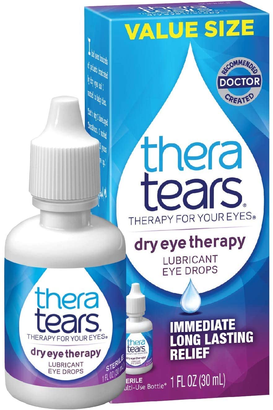 TheraTears Dry Eye Therapy Eye Drops for Dry Eyes, 1.0 Fl Oz