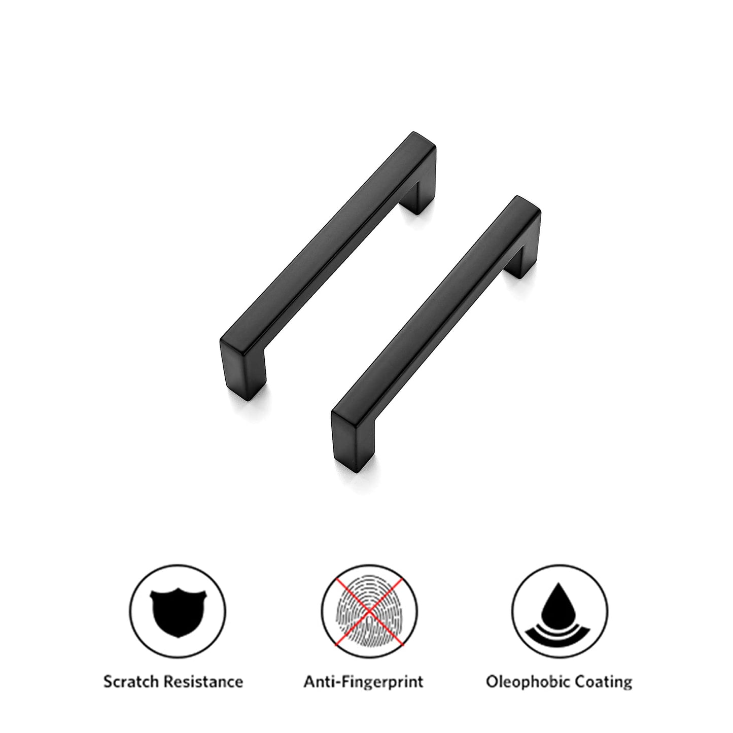 Ravinte 30 Pack Solid 3 Inch Center to Center Slim Square Bar Drawer Handles for Kitchen Cabinet Hardware Matte Black