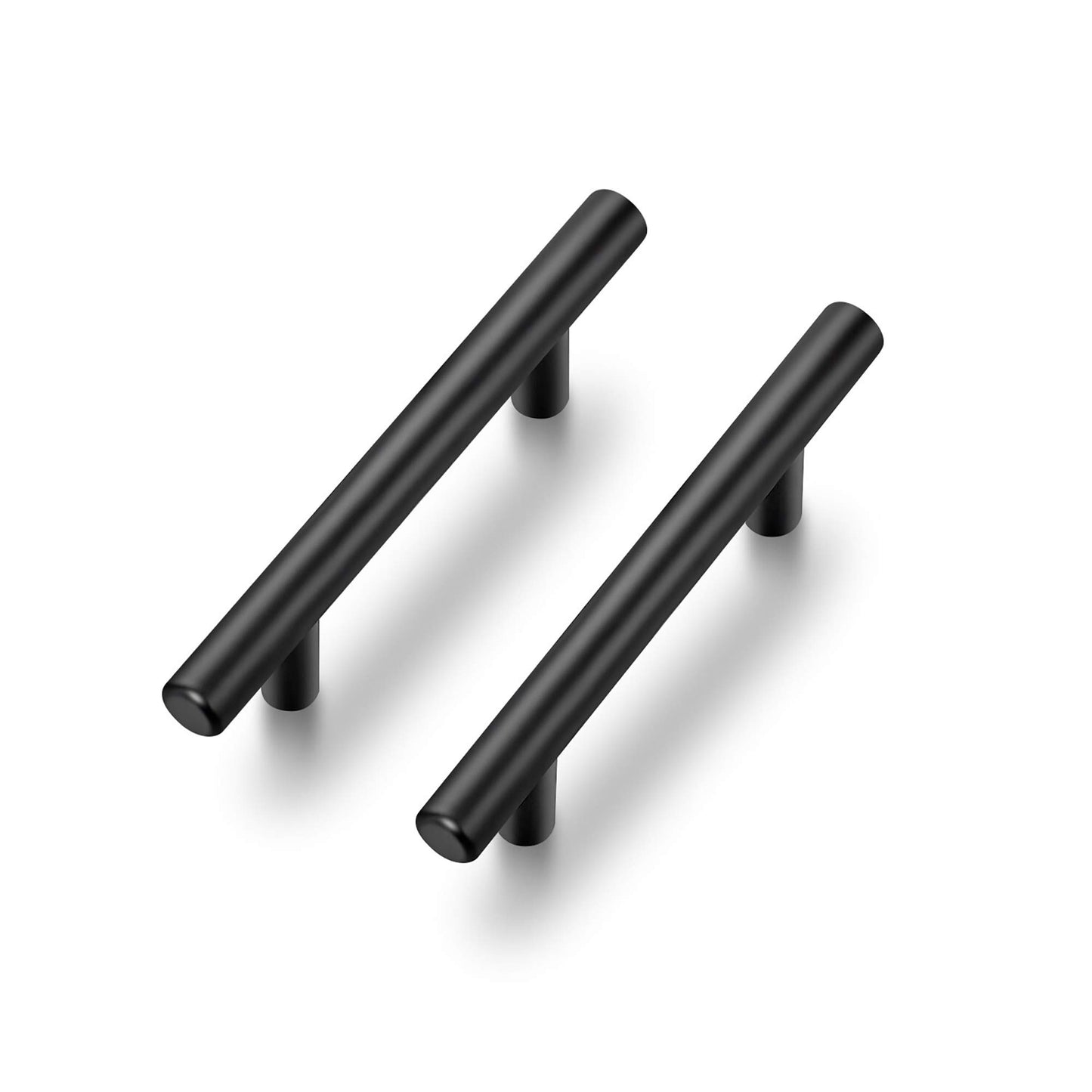 10 Pack |5'' Cabinet Pulls Matte Black Stainless Steel Kitchen Cupboard Handles Cabinet Handles 5”Length, 3” Hole Center 10-Pack