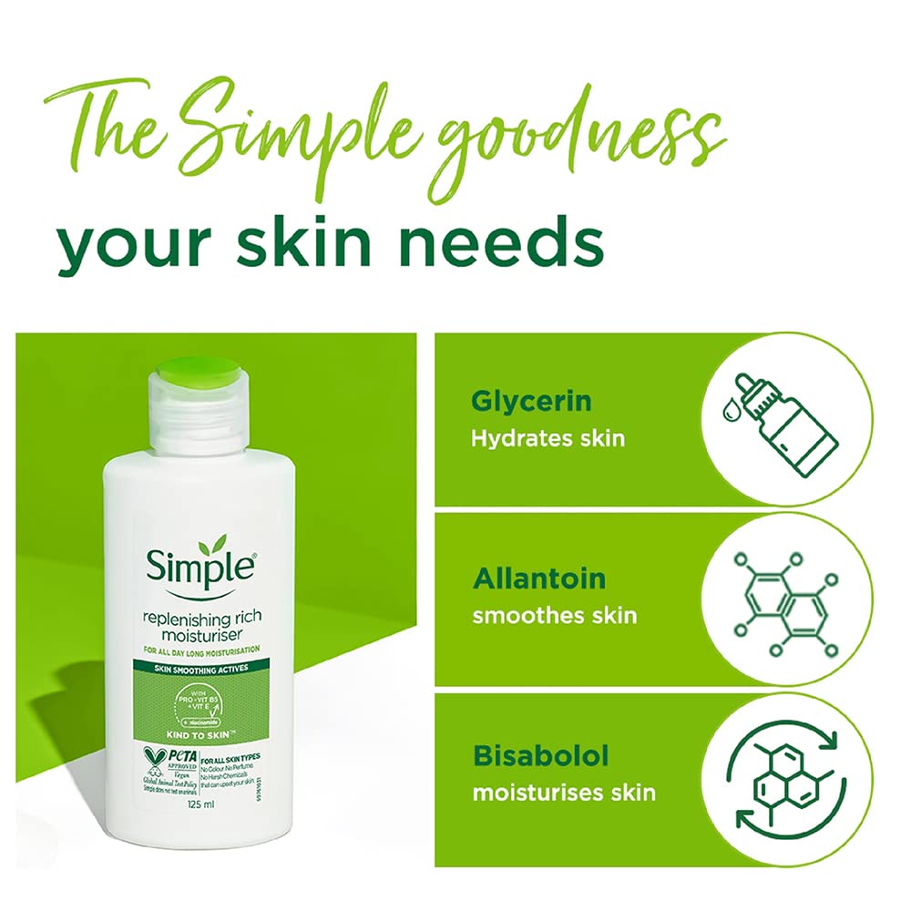 Simple Replenishing Rich Moisturiser, 125ml by Simple