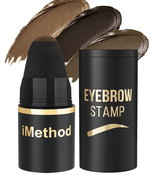 iMethod Eyebrow Stamp for Eyebrow Stencil Kit - Brow Stamp Refill Eyebrow Pomade, Dark Brown