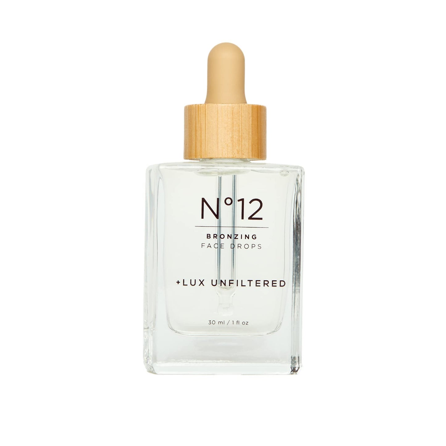 Lux Unfiltered N°12 Bronzing Self Tanning Drops in Fragrance Free - Gluten Free, Cruelty Free, F3279& Vegan Face Tanner Drops for Glowing Skin All Year Round - Easy, No Mess