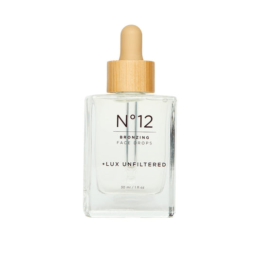 Lux Unfiltered N°12 Bronzing Self Tanning Drops in Fragrance Free - Gluten Free, Cruelty Free, F3279& Vegan Face Tanner Drops for Glowing Skin All Year Round - Easy, No Mess