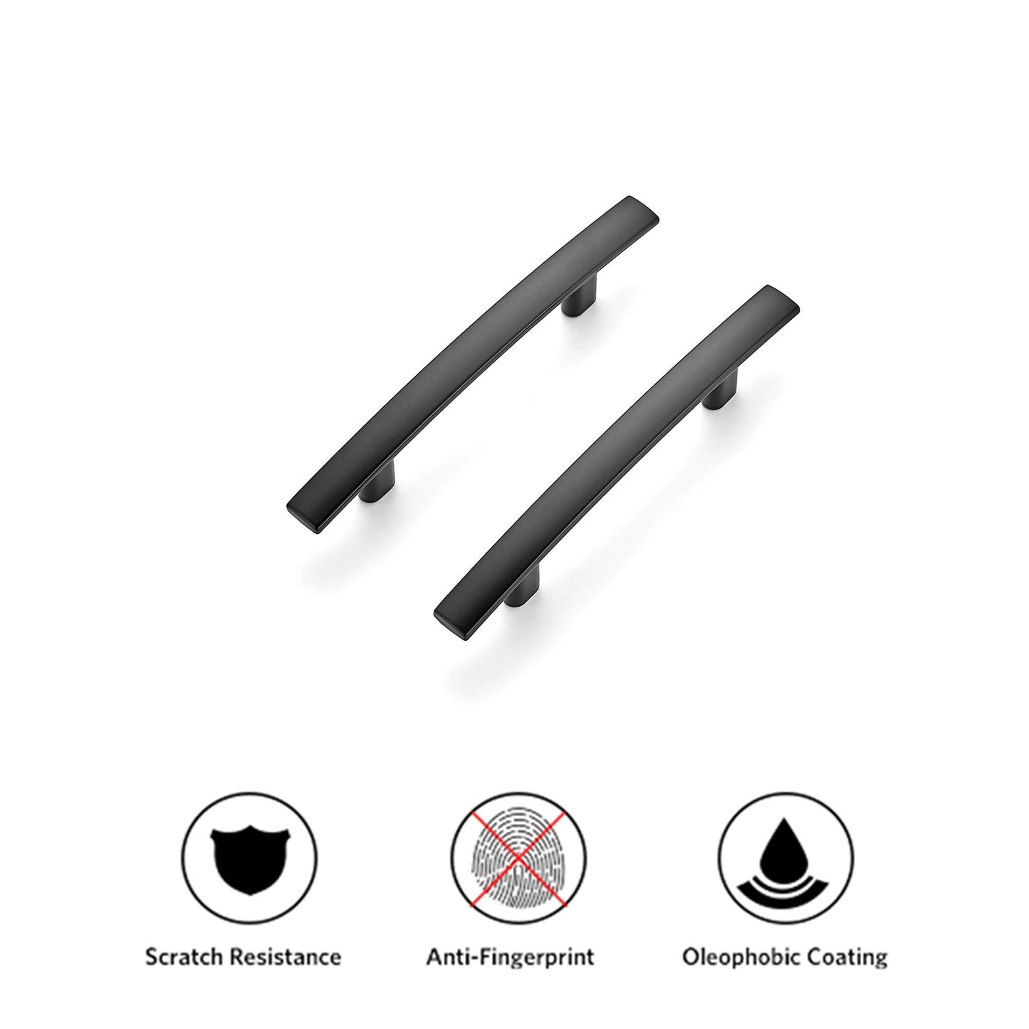 Ravinte 30 Pack | 5-3/16'' Curved Cabinet Pulls Matte Black Kitchen Drawer Pulls Arch Cabinet Handles 5-3/16”Length, 3” Hole Center