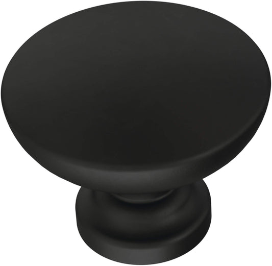 Franklin Brass Fulton Cabinet Knob, Matte Black, 1-3/16" (30mm) Drawer 10 Pack, P29523Z-FB-B