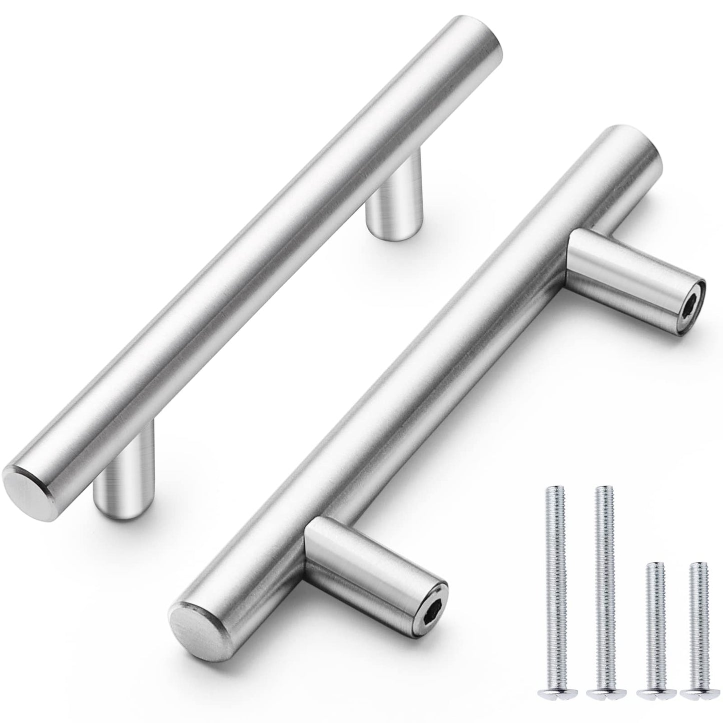 Koeka 30 pack 5 Inch Kitchen Cabinet Pulls Brushed Nickel Stainless Steel Kitchen Drawer Pulls Cabinet Handles Hardware Pulls for Dresser Drawers Ideal for Cabinetand Wardrobe 5" Length 3" Hole Center