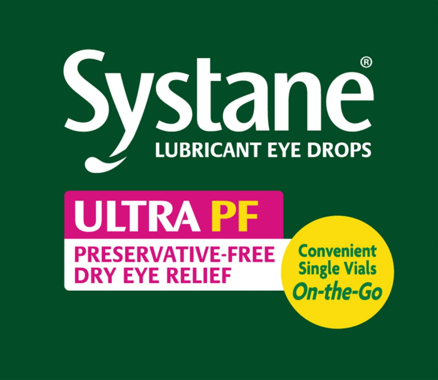 Systane Ultra Lubricant Eye Drops, 60 Count (Pack of 1), (Packaging may vary)