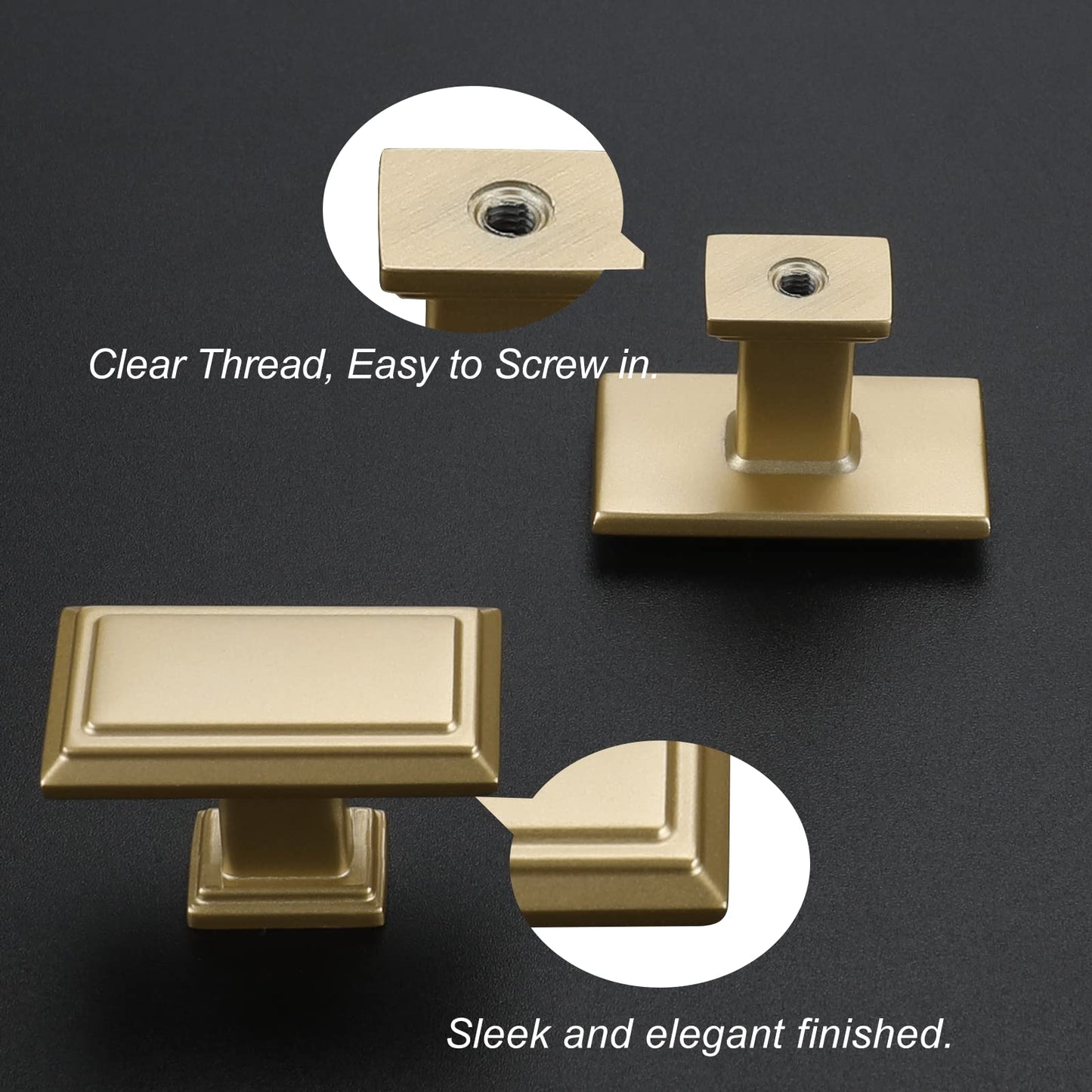 homdiy 10 Pack Gold Cabinet Knobs Drawers Knobs, Brass Cabinet Knobs Dresser Knobs Brushed Gold Kitchen Cabinet Knobs Zinc Alloy Door Knobs Gold Cabinet Hardware