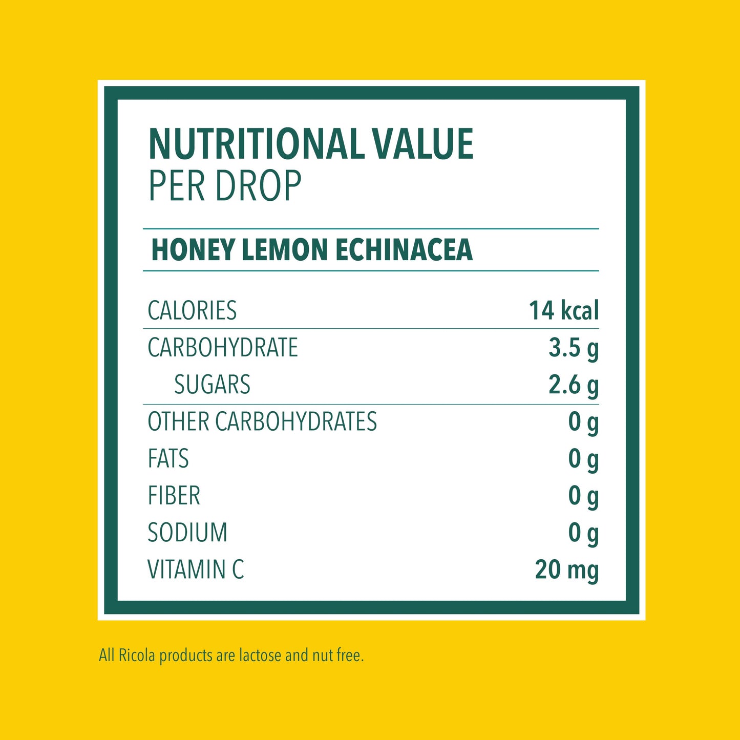 Ricola Honey Lemon with Echinacea Cough Drops, 45 Count