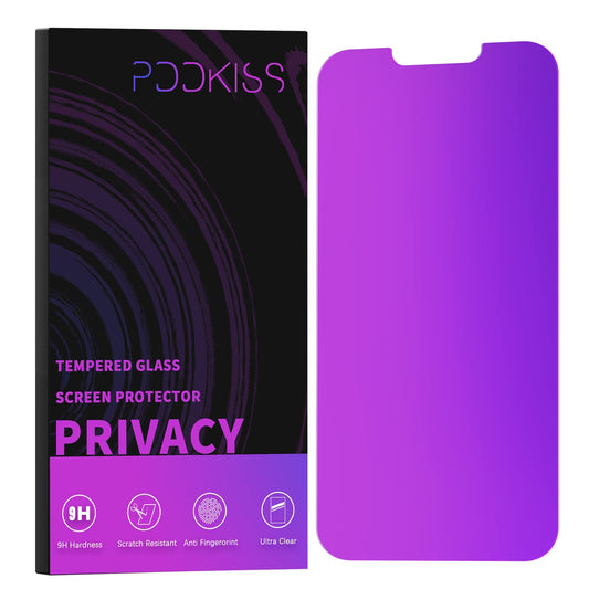 PDDKISS Compatible for iPhone 13/iPhone 14/iPhone 13 Pro Privacy Screen Protector 6.1 inch Display, Gradient Colorful Anti Spy Blue Light HD Tempered Glass Easy Installation