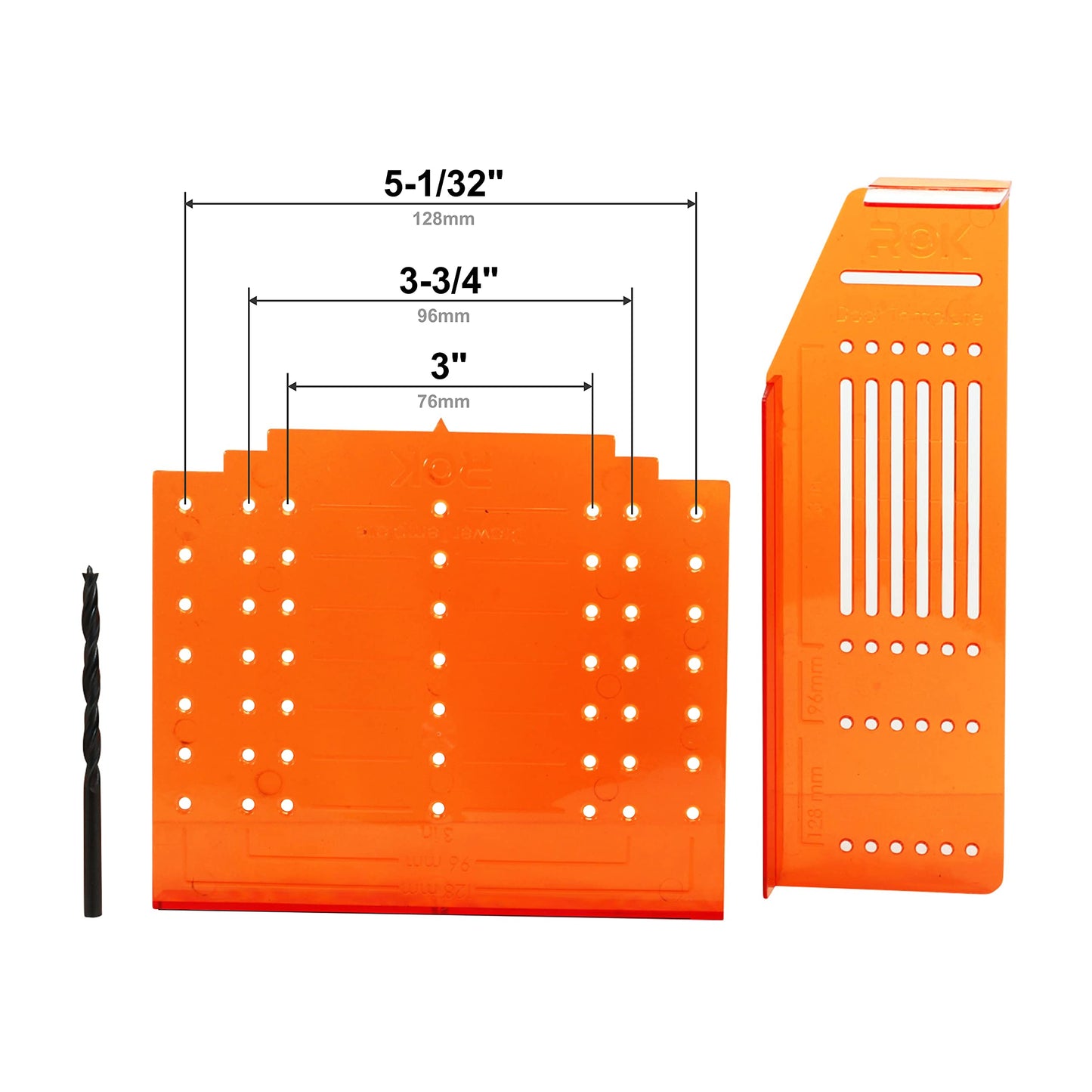 Rok Hardware Knob Handle Pull Drill Mounting Template for Cabinet Doors and Drawers