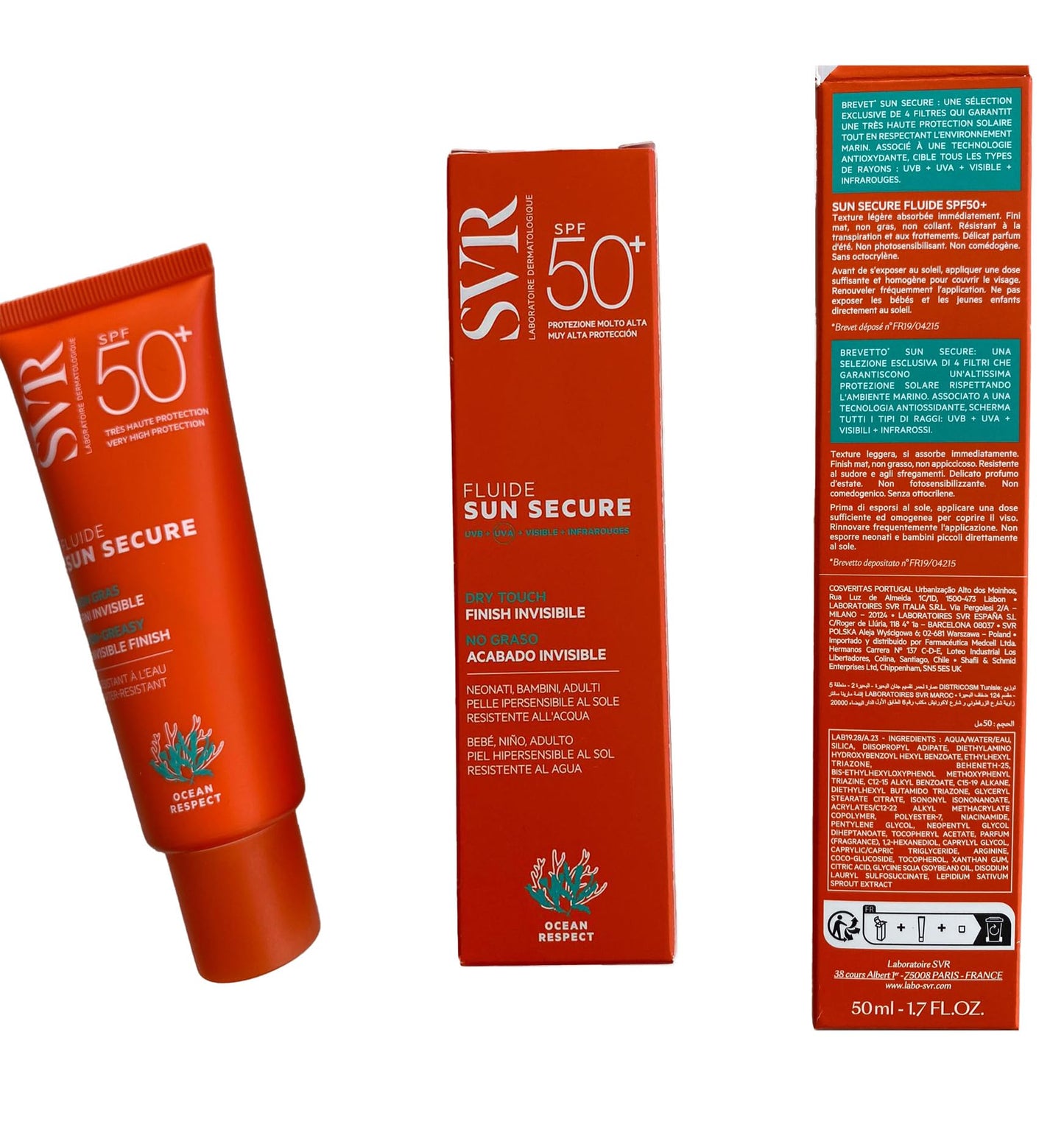 SVR Laboratoires SUN SECURE BLUR SPF 50+ Optical Blur Mousse Cream 50ml. NEW Skin Beauty Gift