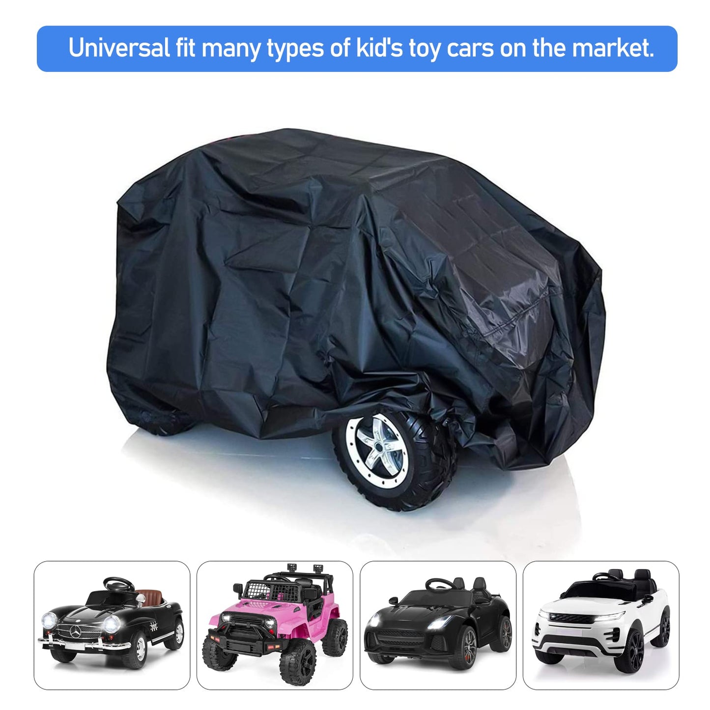 tonhui Kids Ride-On Toy Car Cover, Outdoor Wrapper Resistant Protection for Electric Battery Powered Children Wheels Toy Vehicles - Universal Fit, Water Resistant