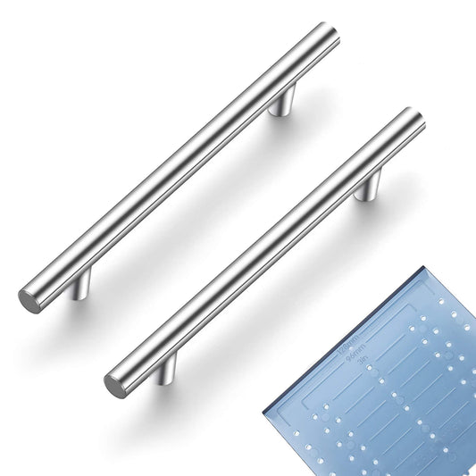 Ravinte 30 Pack | 7.38'' Cabinet Pulls Brushed Nickel Stainless Steel Kitchen Drawer Pulls Cabinet Handles 7-3/8”Length, 5” Hole Center with Mounting Template