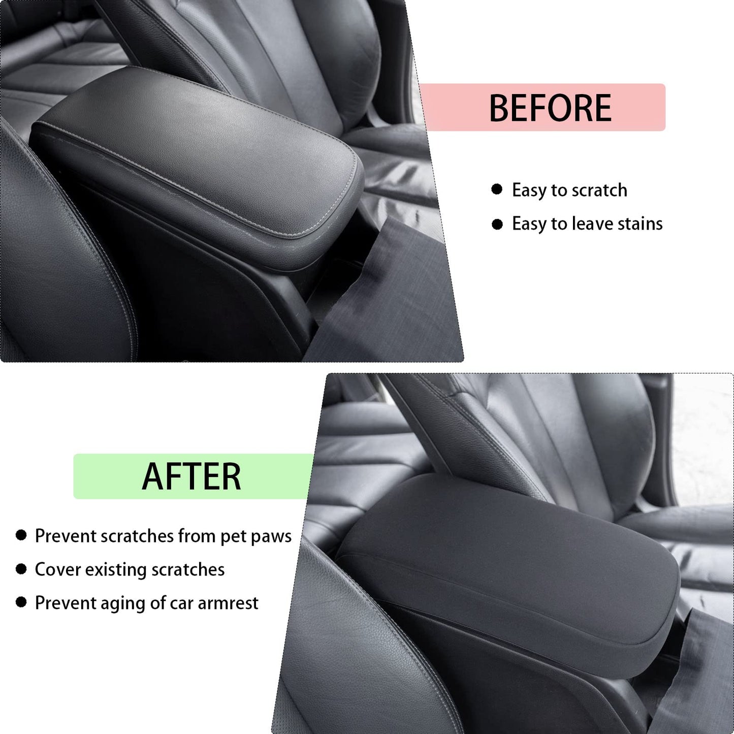 JDMCAR Center Console Cover Compatible with 2015-2022 Chevy Colorado/GMC Canyon Accessories Customized Neoprene Armrest Box Lid Protector Cover