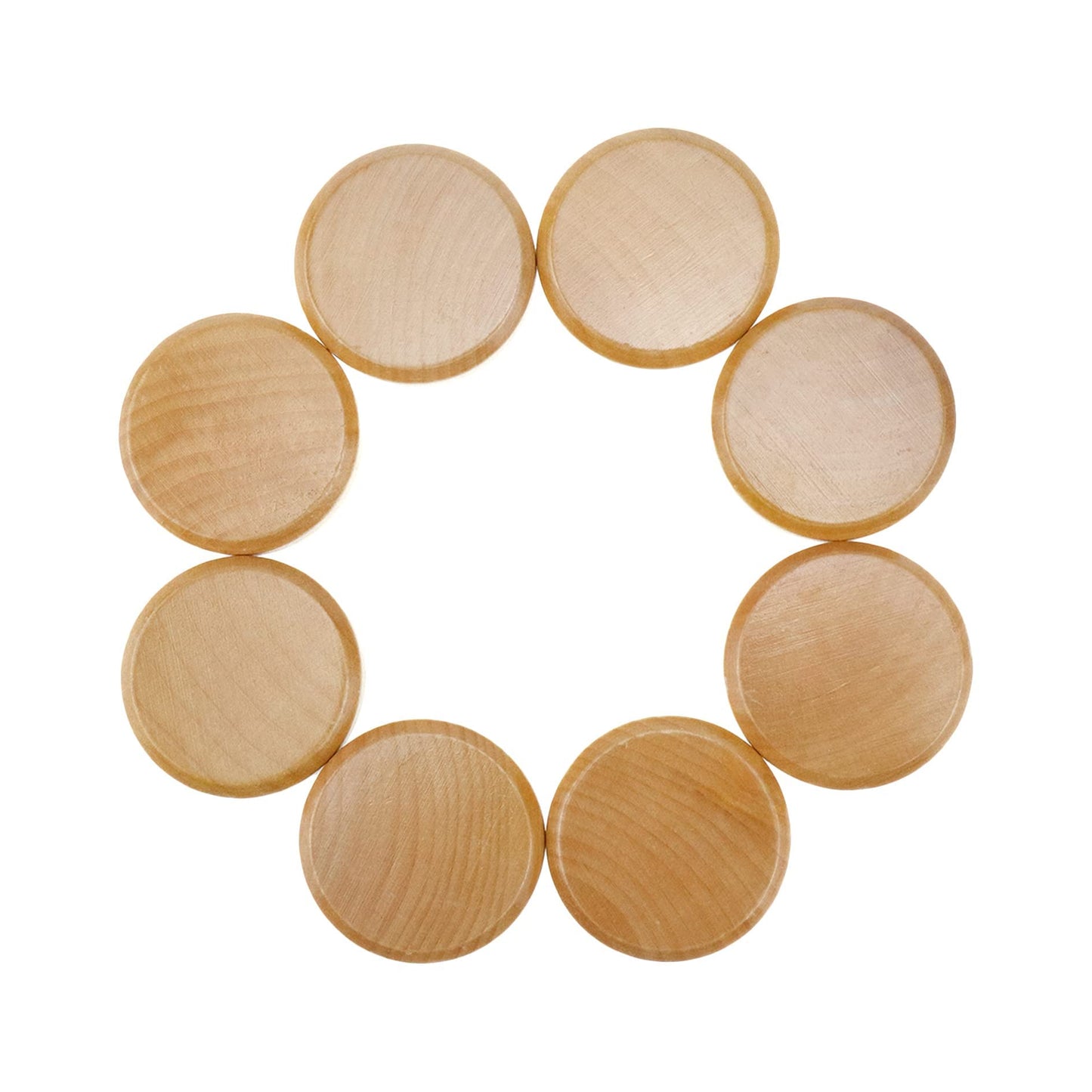 MY MIRONEY Round Wood Cabinet Knobs Pulls Handles 1.5" Diameter Hardware Furniture Drawer Knobs Dresser Wardrobe Cupboard Pulls Pack of 15