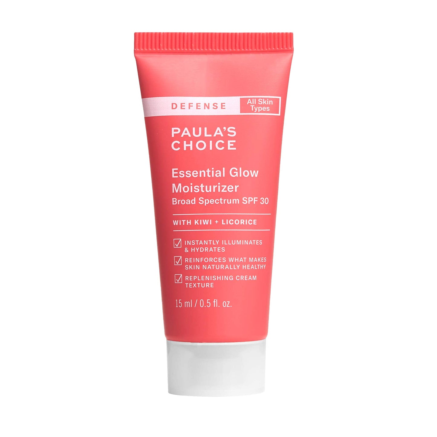 Paula's Choice-DEFENSE Essential Glow Moisturizer with SPF 30, Vitamin C & E, Niacinamide, Argan Oil & Resveratrol, Anti-Pollution, 0.5 Oz