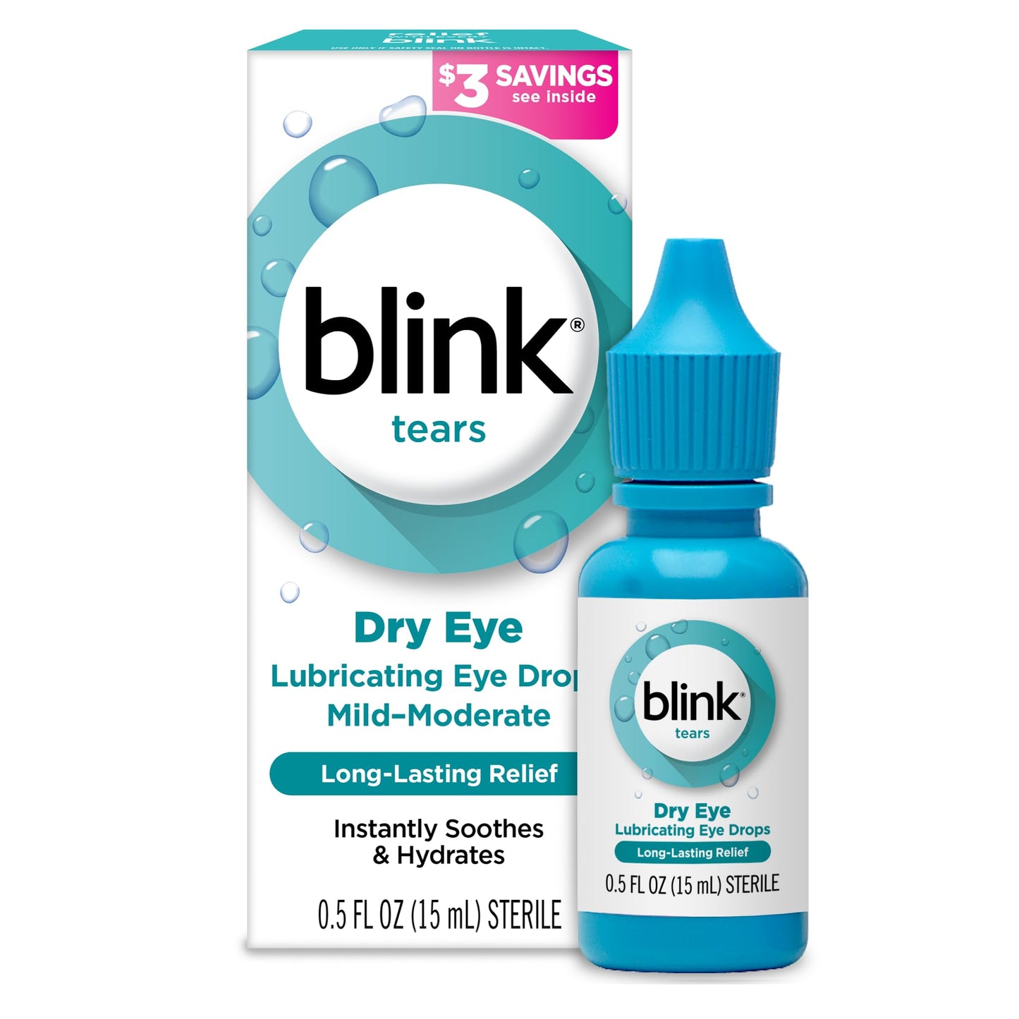 Blink Tears Lubricating Mild-Moderate Dry Eye Drops, 0.5 Fluid Ounce