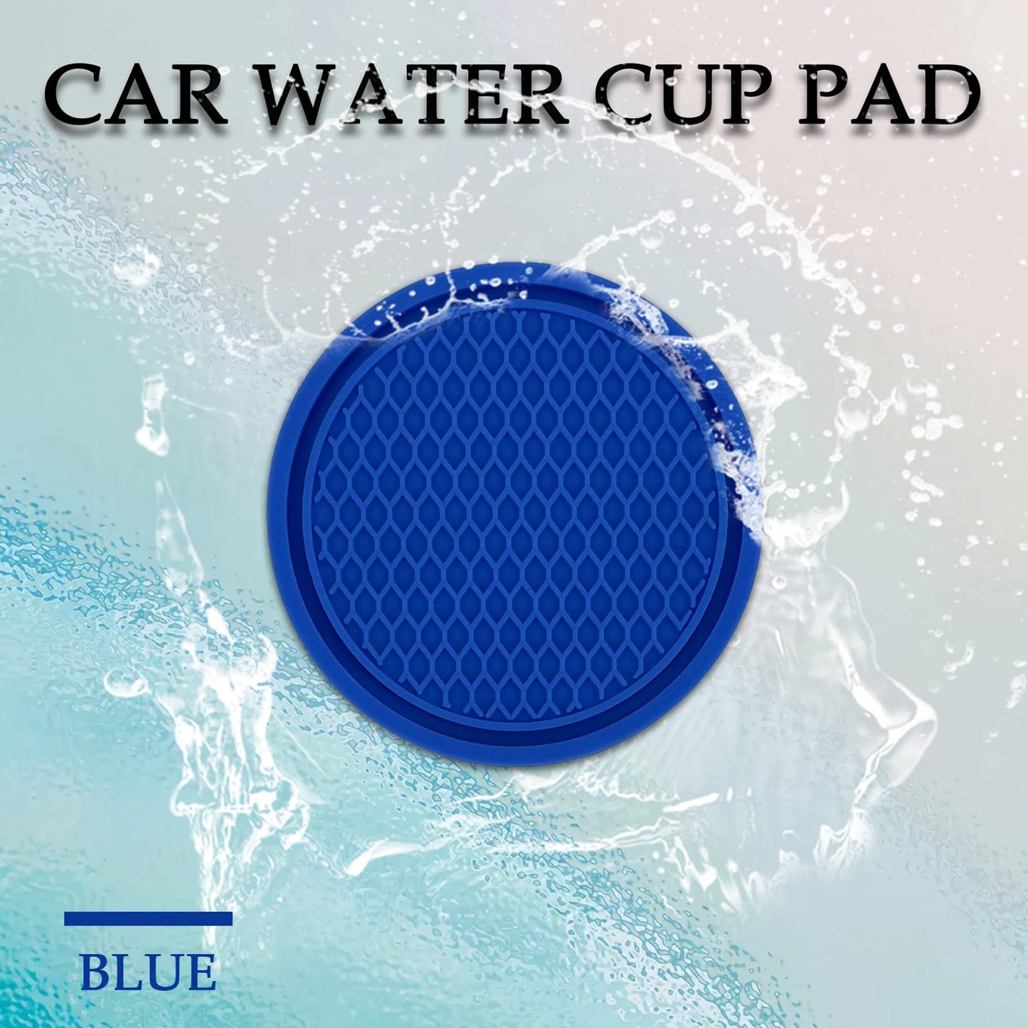 Msyuusr 4PCS Car Cup Holder Coaster, Silicone Honeycomb Auto Anti Slip Insert Coaster, Universal Car Accessories for Most Car Interior (Blue)